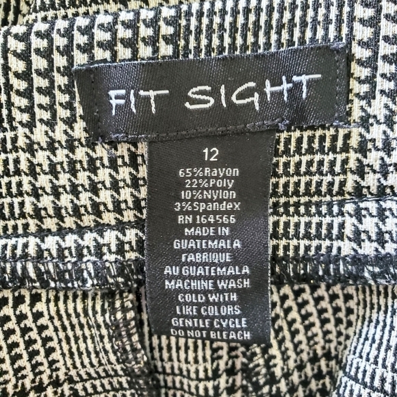 2/$35 Sale FIT SIGHT Comfort Trouser Highrise Plaid  with comfort waist  Sz 12 - Picture 11 of 11